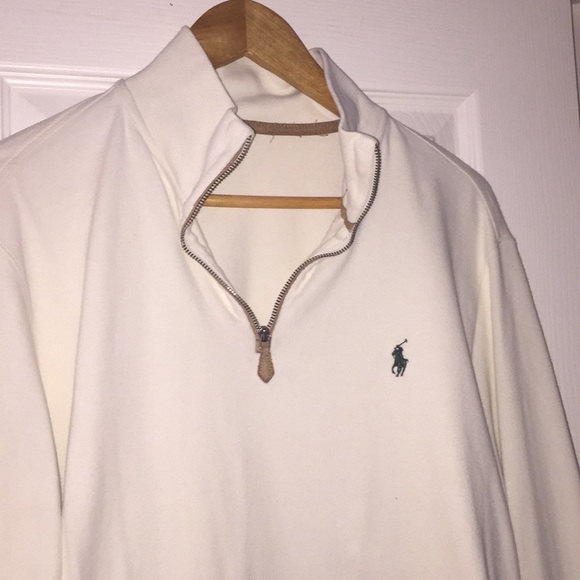 beige ralph lauren quarter zip